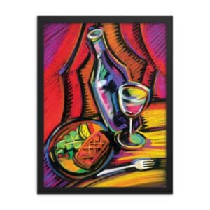 Wine & Food Still Life (Framed)