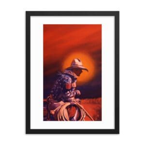 Cowboy Coffee Break (Framed)