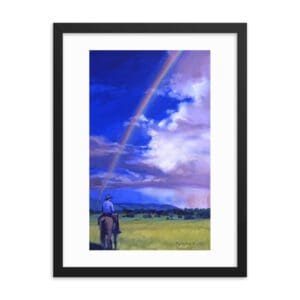 Cowboy at Rainbow’s End (Framed)