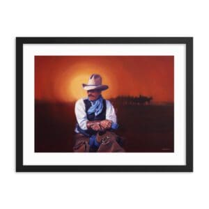 Cowboy Cup of Joe (Framed)
