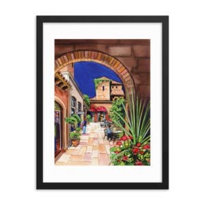 Borgata Arch – Watercolor (Framed)