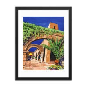 Borgata Vines – Watercolor (Framed)