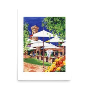 Borgata Courtyard – Watercolor