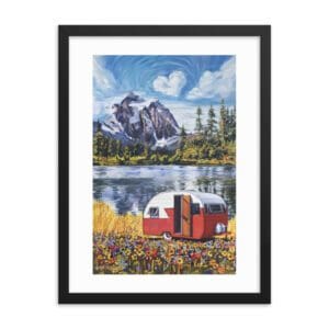 Mountain Lake Tear Drop (Framed)